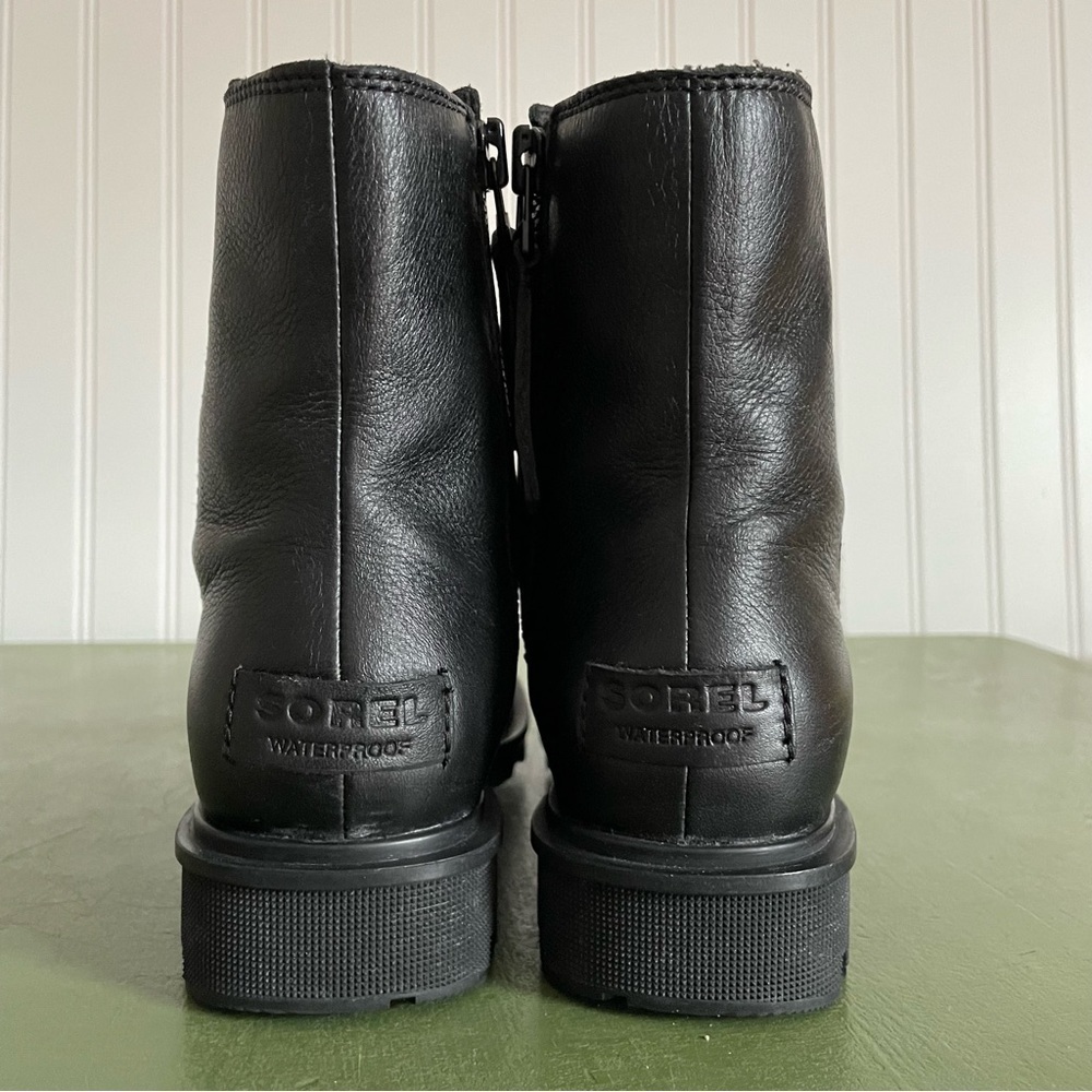 Sorel PHOENIX Waterproof Boots in Black Leather - Picture 4 of 10